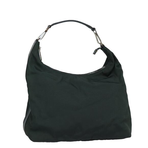 GUCCI Shoulder Bag Nylon Khaki Silver 001 001 - Picture 1 of 16